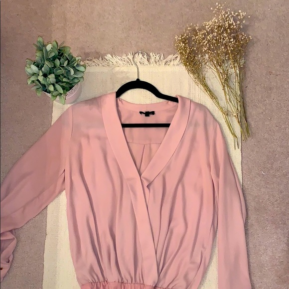 Dynamite Tops - Mauve pink body suit blouse